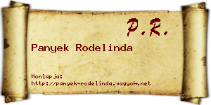 Panyek Rodelinda névjegykártya